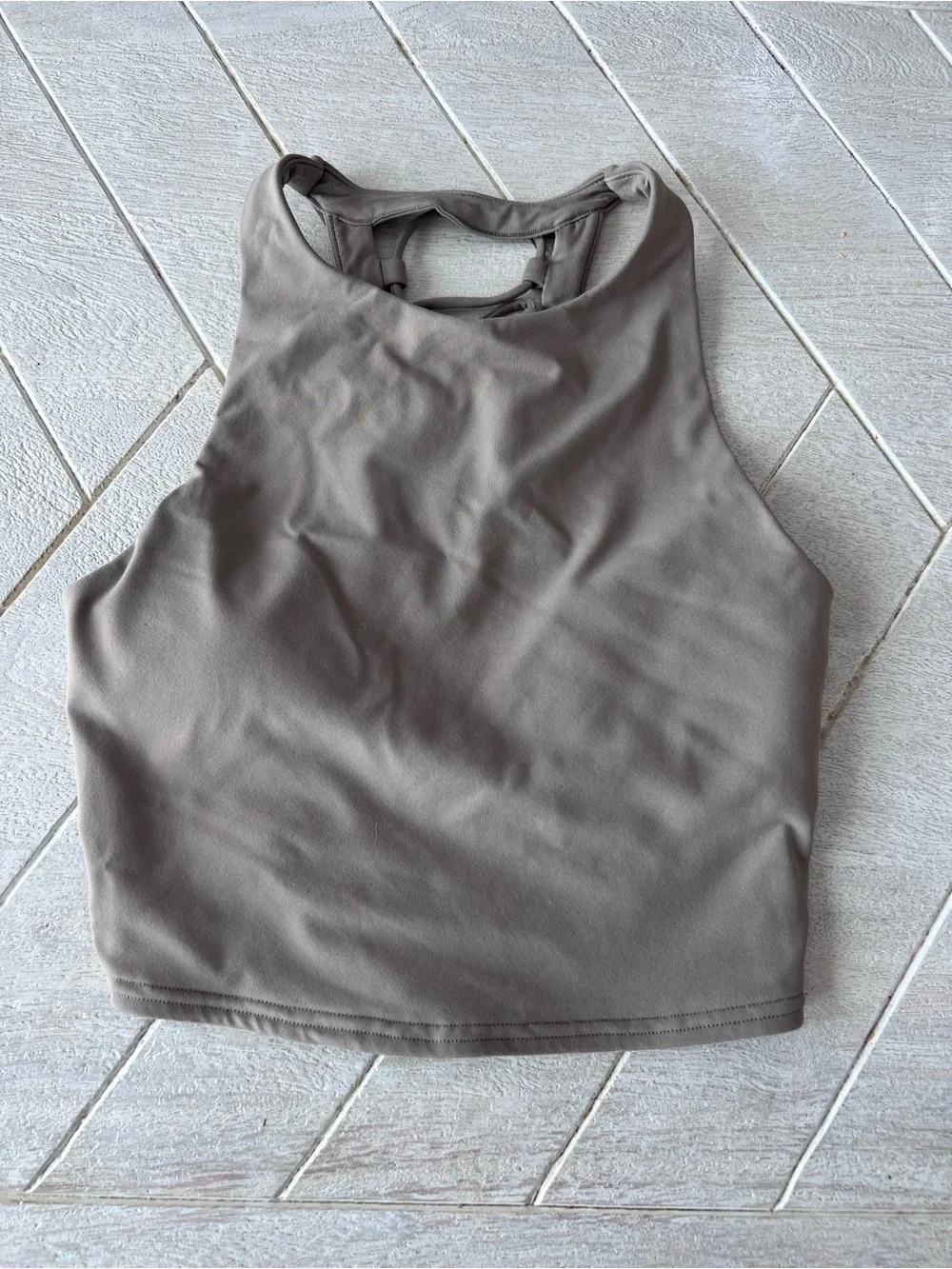 Alo high neck top - khaki